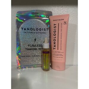 Set of 3 Tanologist Face Body Tanning Drops Lotion Mitt Set Sun Kissed Glow